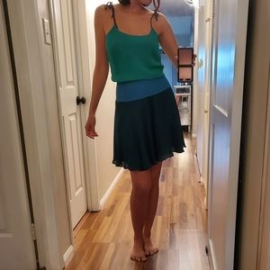 Halston Heritage colorblock mini dress sz Small